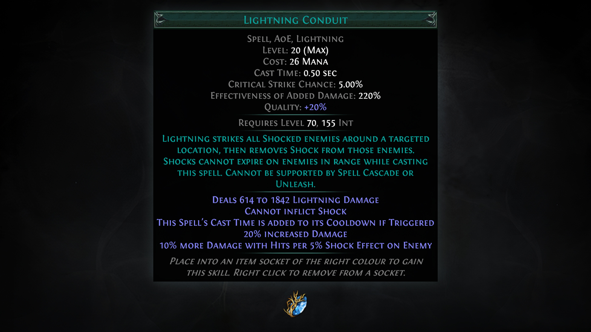 Poe lightning conduit