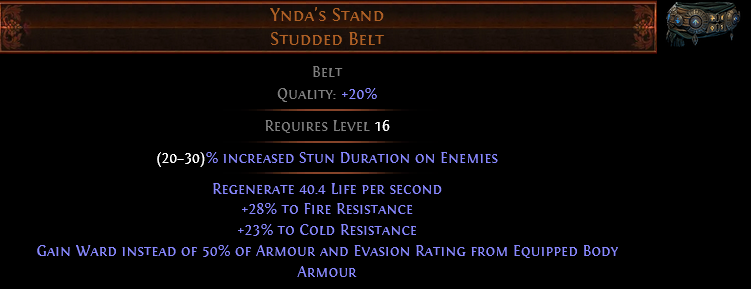 Ynda's Stand Studded Bel